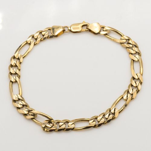 14K Yellow Gold Figaro Link Bracelet