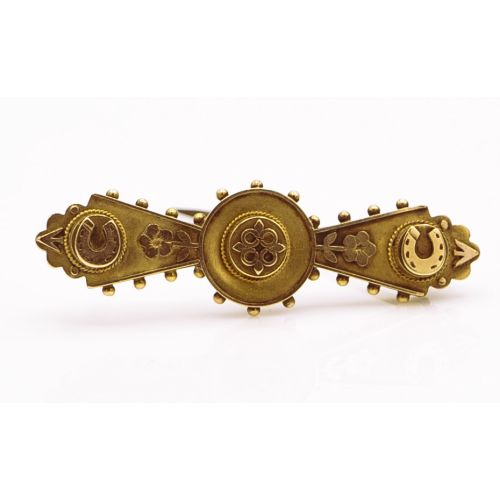 Antique Victorian Celtic Gold Brooch