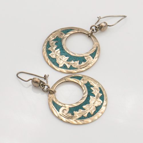 Sterling Silver 925 Enamel Earrings