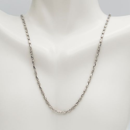 Estate 750 White Gold Chain Necklace