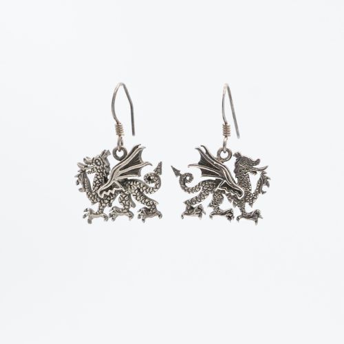 Estate 925 Silver Dragon Earrings