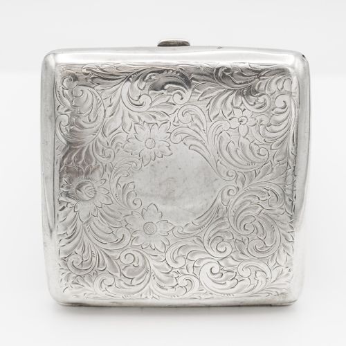 Engraved Sterling Silver Cigarette Case