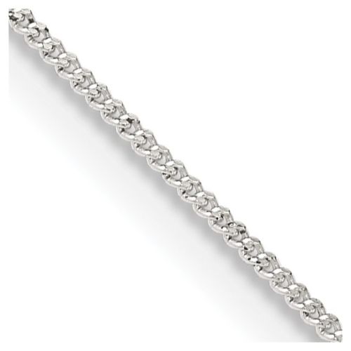 Sterling Silver 1mm Curb Chain 16 inches