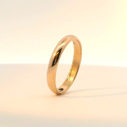 14K Pink Gold Wedding Band Size 11.75 – 2.8mm Half Round Ring – Unisex Classic Gold Band 2.35g