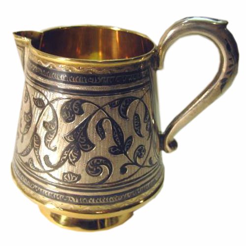 Vintage Silver Niello Pitcher
