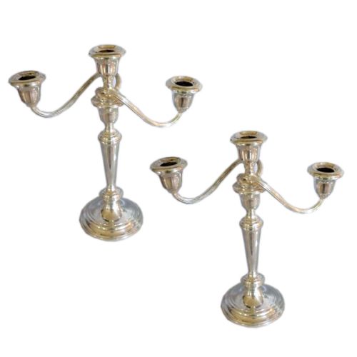 Estate Gorham Sterling Silver Candlesticks & Candelabres