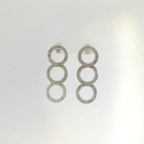 Annulate 14K White Gold Diamond Earrings