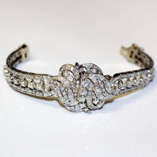 Vintage Estate 14k Gold Diamond Bracelet