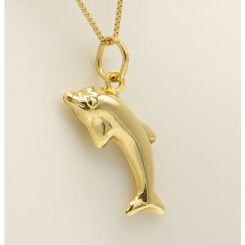 14k Solid Gold Dolphin charm (marked as14k)
