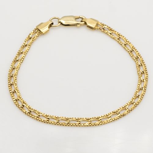 14K Gold Link Estate Bracelet