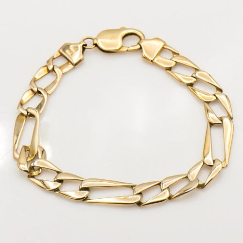 Solid Gold Figaro Link Bracelet