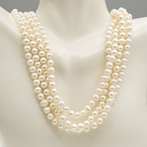 Extra Long 76 Inches Pearl Necklace 