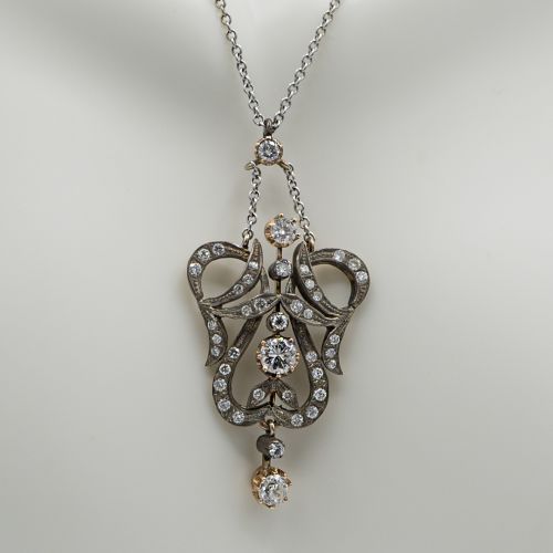 French Antique Style Estate Diamond Necklace