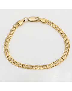 14K Gold Link Estate Bracelet