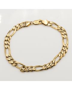 14K Yellow Gold Figaro Link Bracelet