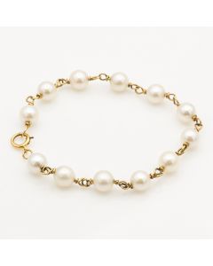 Cultured Pearl 14K Yellow Gold Bracelet