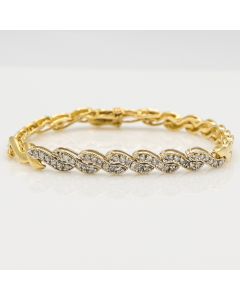 Estate Swirl Design Diamond Bracelet