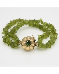 Peridot 14K Gold Estate Bracelet