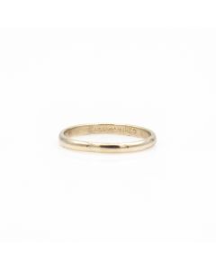 Estate Benchmark 14K Petite Wedding Band.