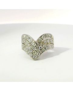 14K White Gold Diamond Ring, 1 ct. TW, Size 6